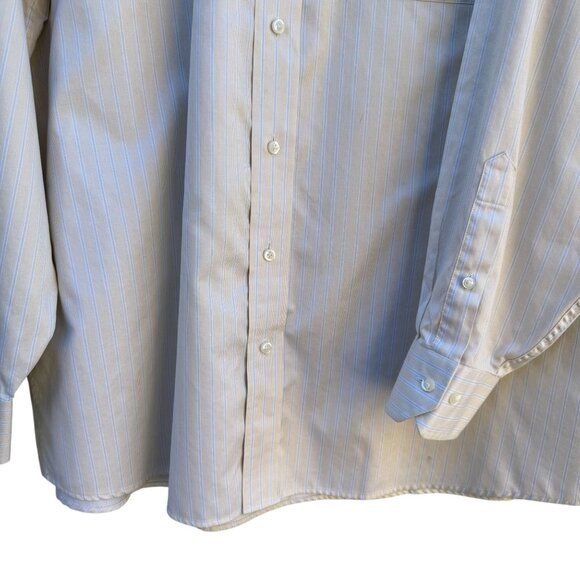 Jos. A. Bank Signature Collection Mens White Striped Long Sleeve Dress Shirt XL - Picture 10 of 10